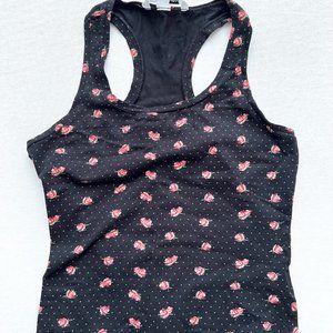 H&M Racerback Floral Fitted Tank ( XS )